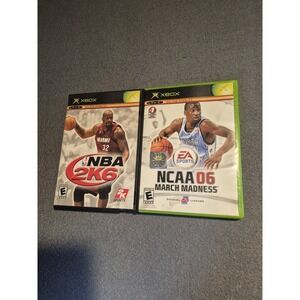 NBA 2K6 & NCAA 06 March Madness(Original‎ Xbox) CIB COMPLETE & TESTed